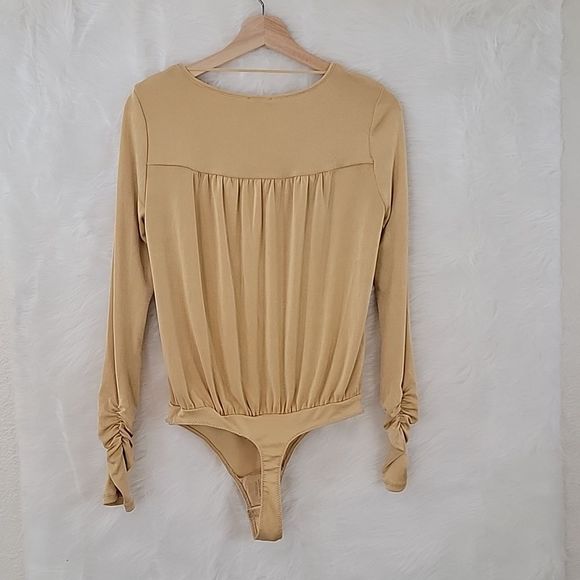 FREE PEOPLE GOLD KAYA THONG BODYSUIT Small - Picture 5 of 5